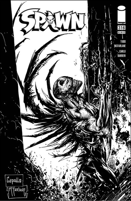 SPAWN #316 CVR D B&W Capullo/McFarlane Variant