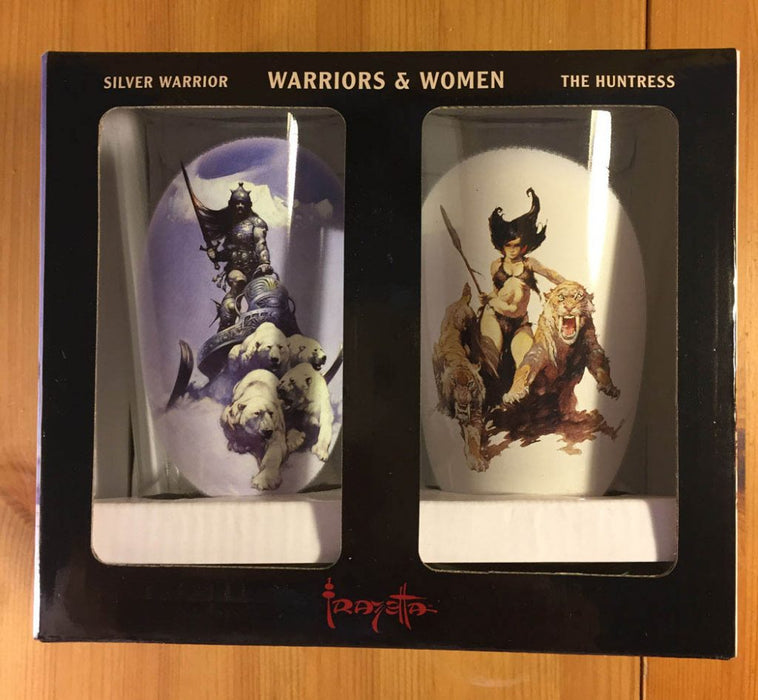 Frazetta Warriors & Women Boxed Pint Glass Set: Silver Warrior and the Huntress