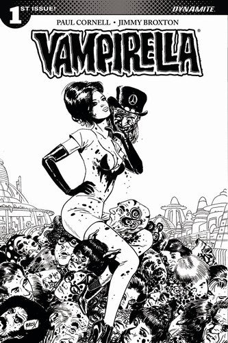 Vampirella (2017) #1 (Cover F 1:10 Broxton B&W Variant)