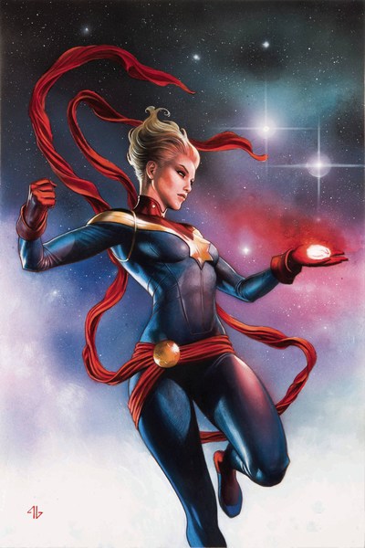 Infinity Countdown (2018) #1 (Captain Marvel Holds Infinity Var Leg)