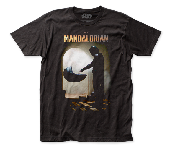 STAR WARS THE MANDALORIAN, MANDO MEETS THE CHILD FITTED JERSEY T-SHIRT
