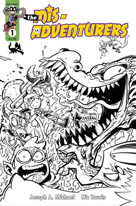 MISADVENTURERS #1 COLORING BOOK COVER
