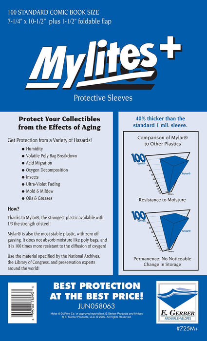 Comic Bags + - MyLites - Standard (100 count pack)