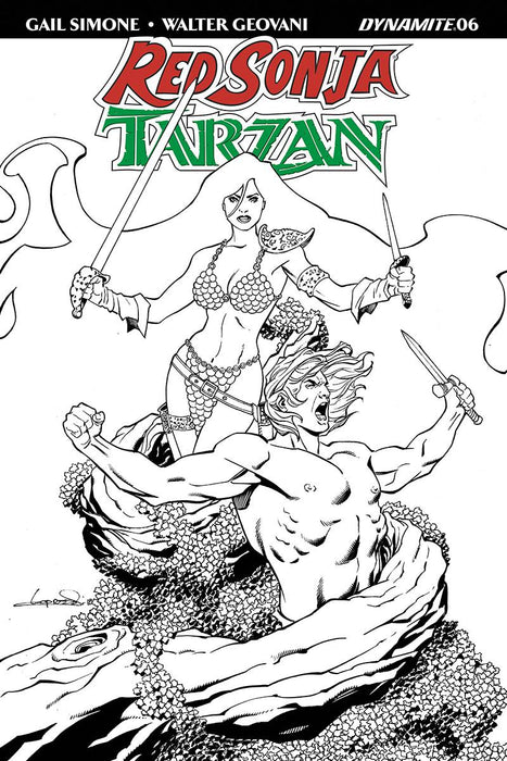 Red Sonja Tarzan (2018) #6 (30 COPY LOPRESTI B&W INCV)