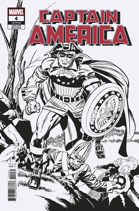 Captain America (2018) #4 (1:100 KIRBY REMASTERED B&W VAR)