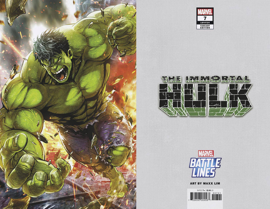 Immortal Hulk (2018) #7 (MAXX LIM MARVEL BATTLE LINES VAR)