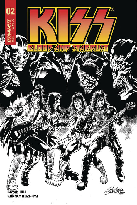 Kiss Blood Stardust (2018) #2 (1:10 BUCHEMI B&W INCV)