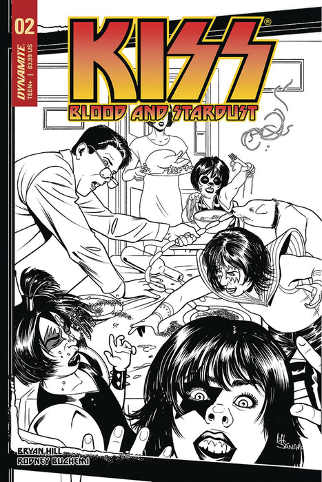 Kiss Blood Stardust (2018) #2 (1:30 SANAPO B&W INCV)