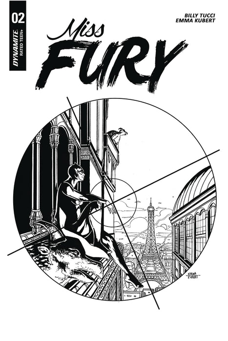 Miss Fury (2018) #2 (1:10 KUBERT B&W INCV)
