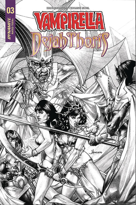 Vampirella Dejah Thoris (2018) #3 (1:20 ANACLETO B&W INCV)