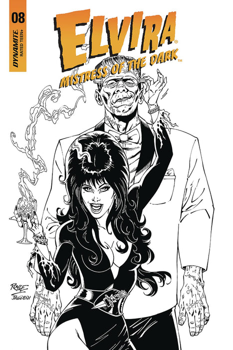 Elvira Mistress of the Dark (2018) #8 (1:20 ROYLE B&W INCV)
