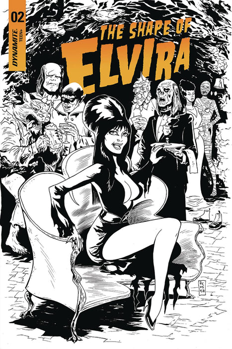 Elvira Shape of Elvira (2019) #2 (1:30 ACOSTA B&W INCV)