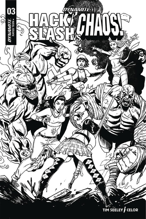 Hack Slash Vs Chaos (2018) #3 (1:25 SEELEY B&W INCV)