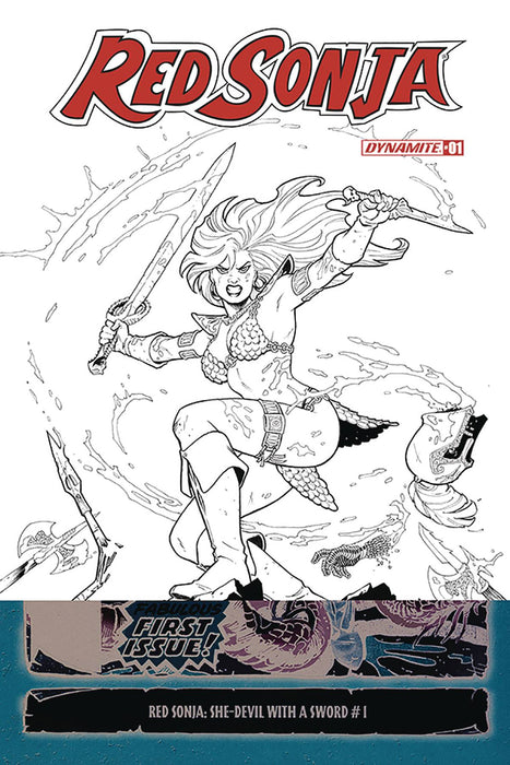 Red Sonja (2019) #1 (1:20 CONNER B&W INCV)