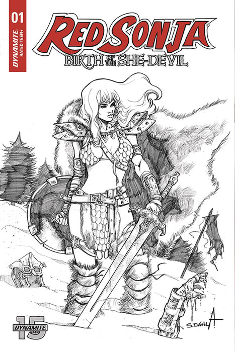 Red Sonja Birth of She-Devil (2019) #1 (1:20 DAVILA B&W VARIANT)