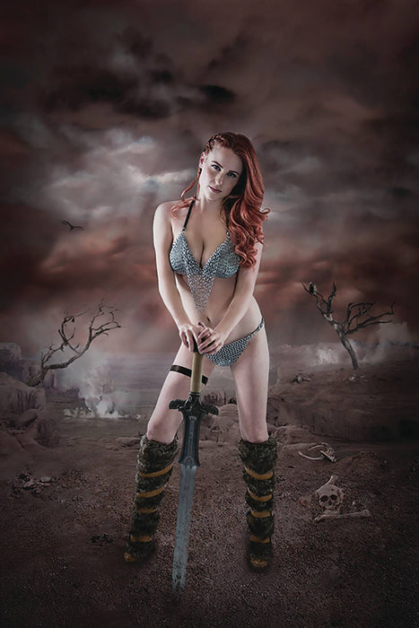 Red Sonja Birth of She-Devil (2019) #1 (GOLD SGN COSPLAY VIRGIN COVER)