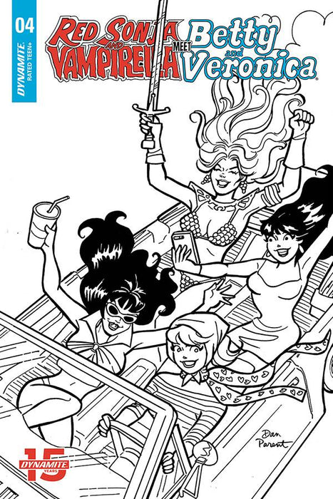 Red Sonja & Vampirella Betty & Veronica (2019) #4 (1:10 PARENT B&W INCV)