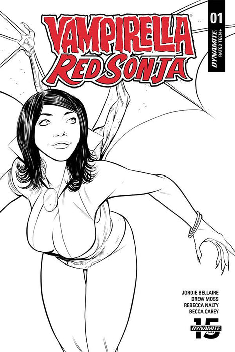 Red Sonja Vampirella (2019) #1 (10 COPY MOSS B&W INCV)