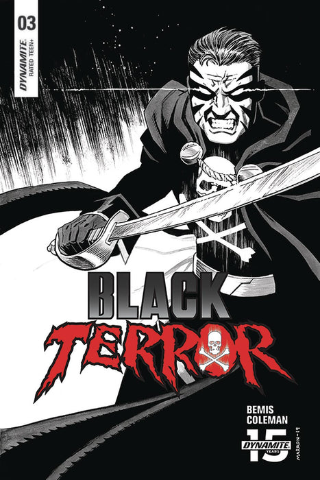Black Terror (2019) #3 (1:30 MARRON B&W INCV)