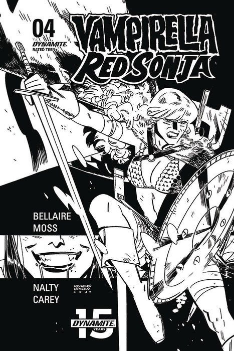 Red Sonja Vampirella (2019) #4 (1:40 ROMERO & BELLAIRE B&W INCV)