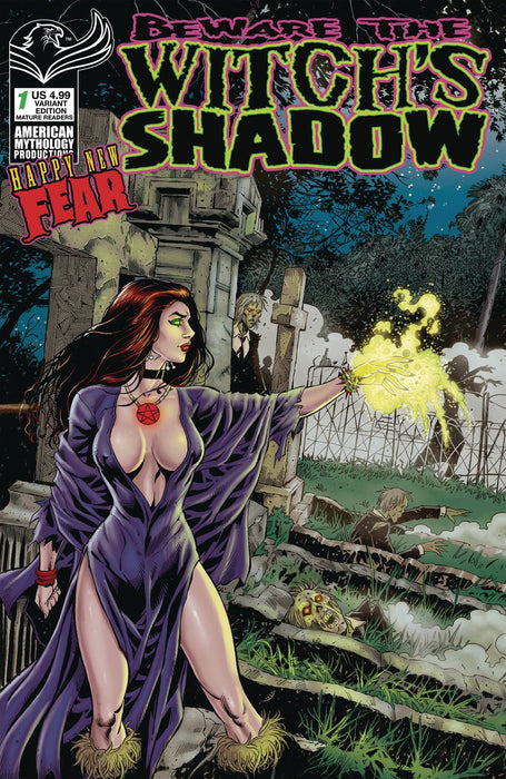 BEWARE WITCH`S SHADOW HAPPY NEW FEAR CVR B BONK GRAVESIDE