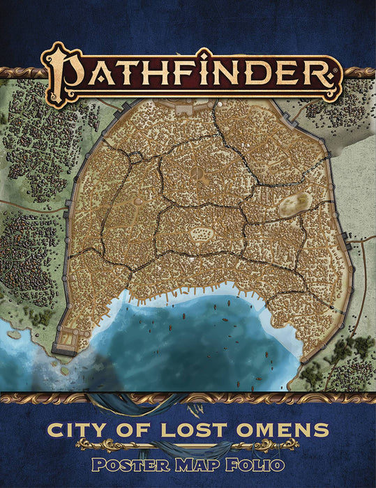 PATHFINDER CITY OF LOST OMENS POSTER MAP FOLIO (P2)