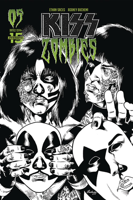 KISS Zombies (2019) #5 30 COPY BUCHEMI B&W INCV