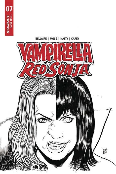 Red Sonja Vampirella (2019) #7 10 COPY MOSS B&W INCV