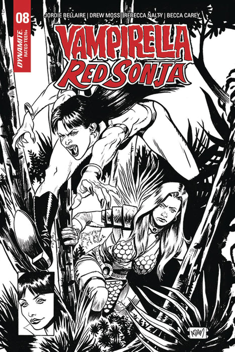 Red Sonja Vampirella (2019) #8 15 COPY GORHAM B&W HOMAGE INCV