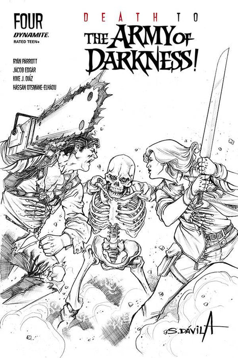 Death to Army of Darkness (2020) #4 25 COPY DAVILA B&W INCV
