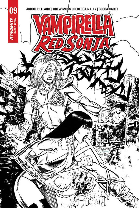 Red Sonja Vampirella (2019) #9 15 COPY GEDEON B&W HOMAGE INCV