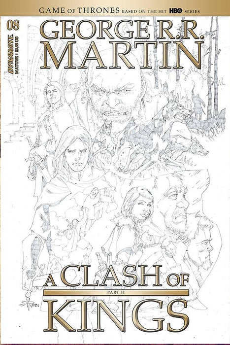 GEORGE RR MARTIN A CLASH OF KINGS #8 20 COPY RUBI B&W INCV (