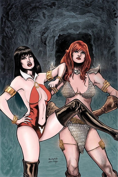 VAMPIRELLA RED SONJA #12 ACOSTA LTD VIRGIN CVR