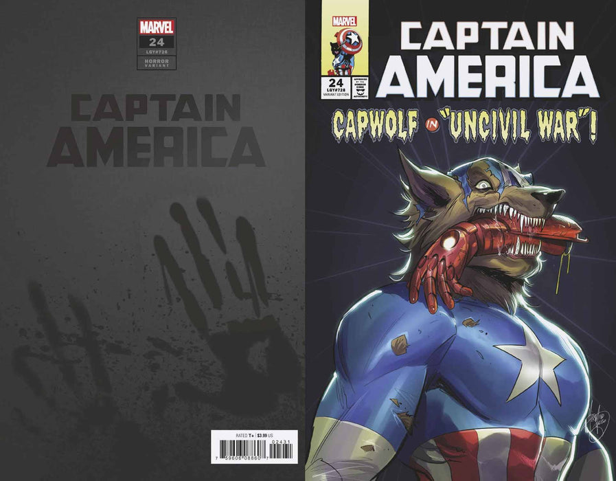 CAPTAIN AMERICA (2018/) #24 ANDOLFO CAP WOLF HORROR VAR