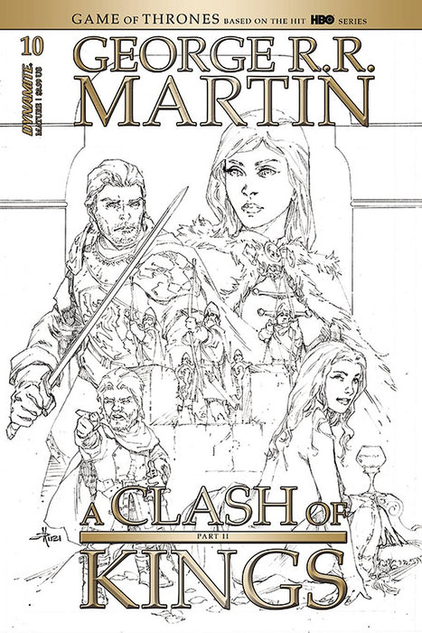 GEORGE RR MARTIN A CLASH OF KINGS #10 20 COPY RUBI B&W INCV