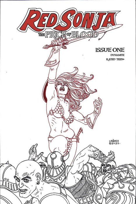 RED SONJA PRICE OF BLOOD #1 30 COPY LINSNER B&W INCV