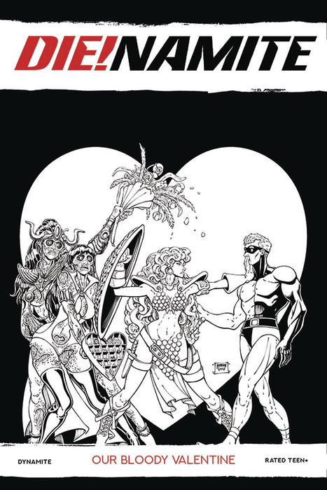 DIE!NAMITE BLOODY VALENTIE ONE SHOT 10 COPY ROBSON B&W INCV