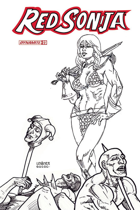 RED SONJA #23 15 COPY LINSNER B&W INCV