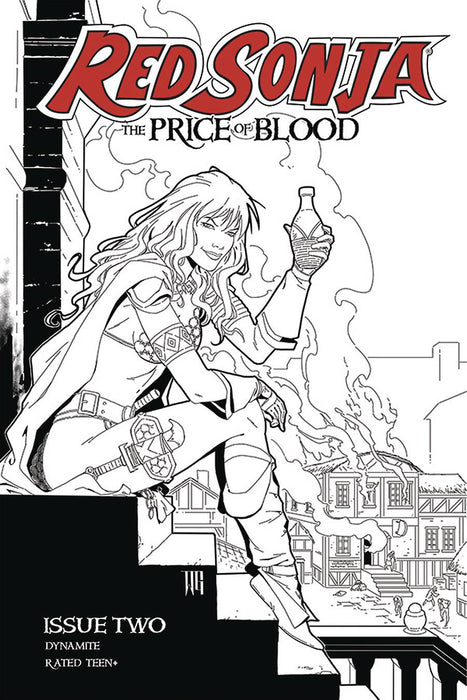 RED SONJA PRICE OF BLOOD #2 15 COPY GEOVANI B&W INCV