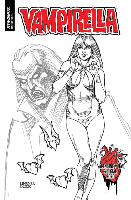 VAMPIRELLA VALENTINES SP ONE SHOT 20 COPY LINSNER B&W INCV