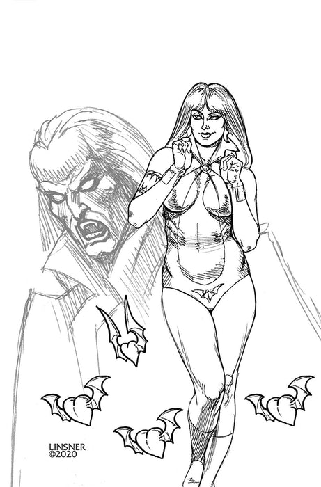 VAMPIRELLA VALENTINES SP ONE SHOT 50 COPY LINSNER B&W VIRGIN