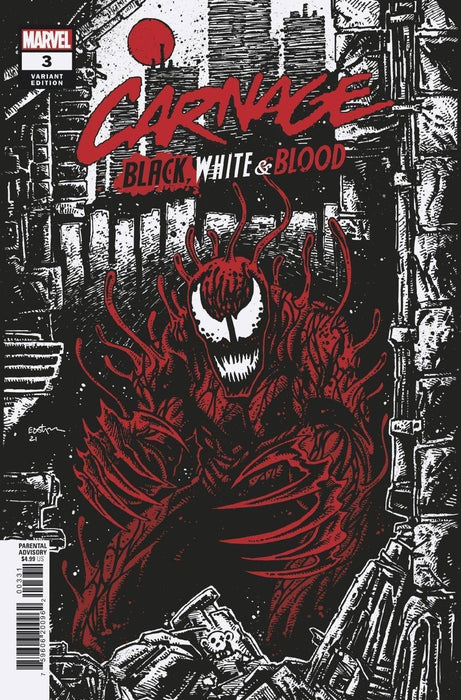 CARNAGE BLACK WHITE AND BLOOD #3 (OF 4) 1:25 EASTMAN VAR