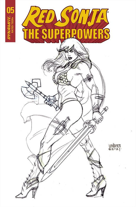 RED SONJA THE SUPERPOWERS #5 20 COPY LINSNER B&W INCV