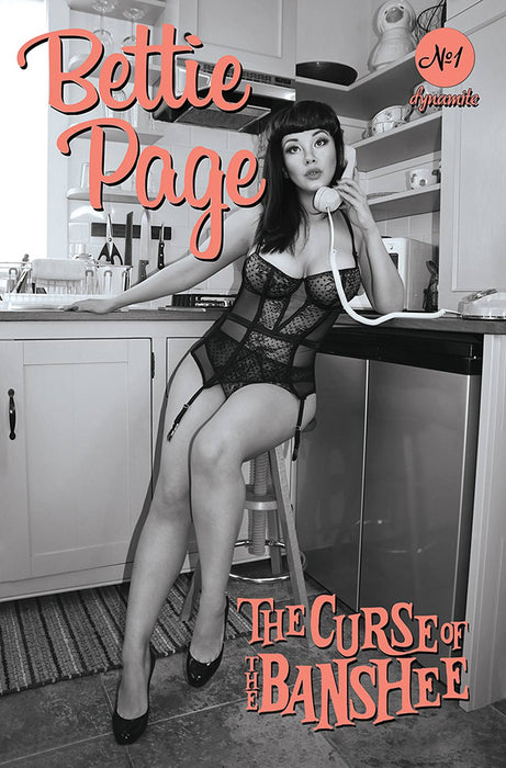 BETTIE PAGE & CURSE OF THE BANSHEE #1 40 COPY COSPLAY B&W IN