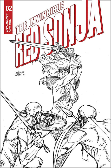 INVINCIBLE RED SONJA #2 25 COPY LINSNER LINE ART INCV