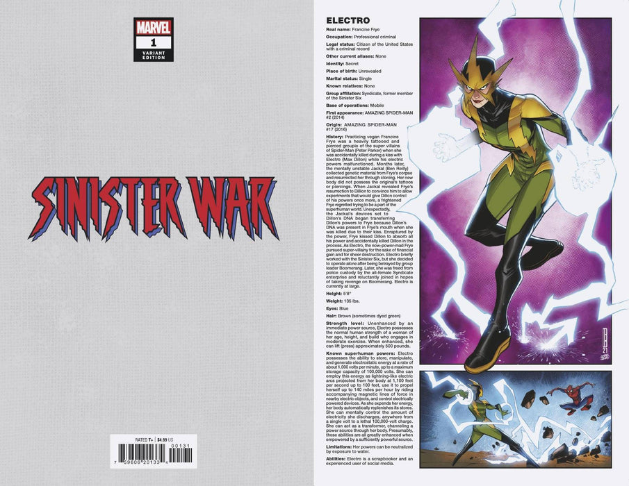 SINISTER WAR #1 (OF 4) HANDBOOK VAR