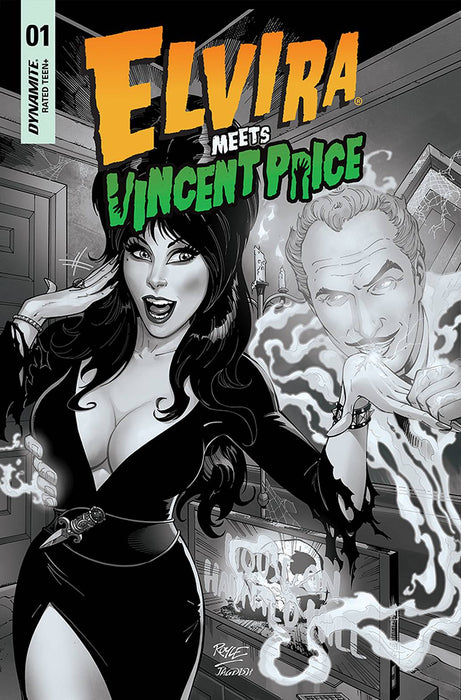 ELVIRA MEETS VINCENT PRICE #1 CVR I 30 COPY INCV SAMU B&W