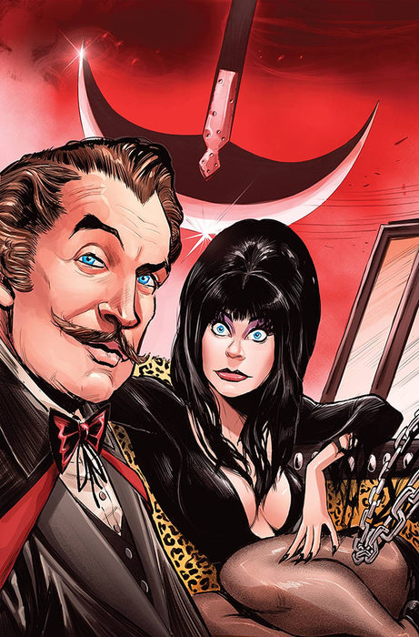 ELVIRA MEETS VINCENT PRICE #1 CVR K 50 COPY INCV ACOSTA B&W