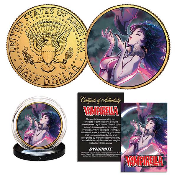 VAMPIRELLA ROSE BESCH GOLD COLL COIN