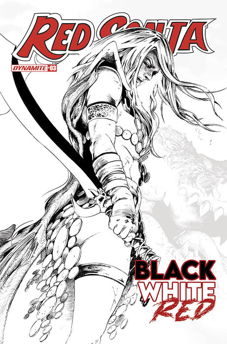 RED SONJA BLACK WHITE RED #3 CVR F 15 COPY INCV LAU B&W LINE